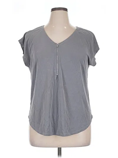 Pre-owned Green Envelope Short Sleeve T-shirt In Gray