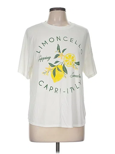 Pre-owned Green Envelope Short Sleeve T-shirt In Ivory