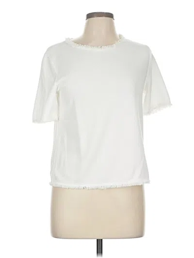 Pre-owned Green Envelope Short Sleeve T-shirt In White