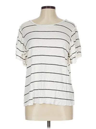 Pre-owned Green Envelope Short Sleeve T-shirt In White