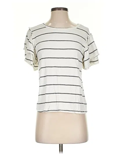 Pre-owned Green Envelope Short Sleeve T-shirt In White