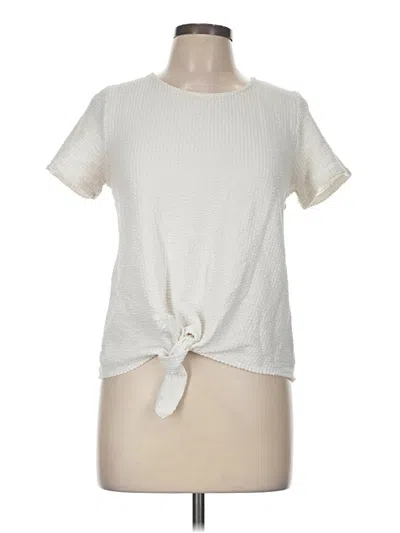 Pre-owned Green Envelope Short Sleeve T-shirt In White