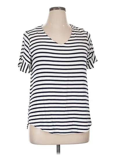 Pre-owned Green Envelope Short Sleeve T-shirt In White
