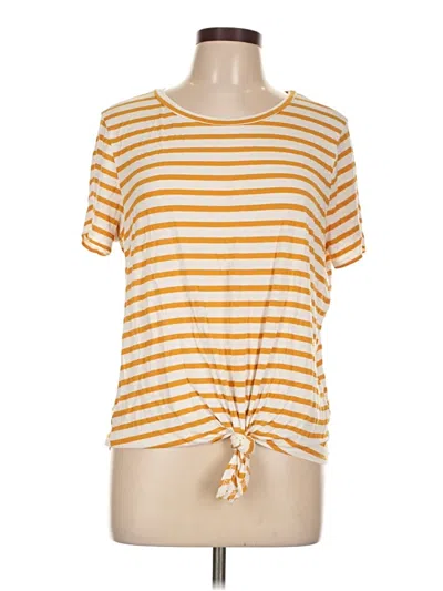 Pre-owned Green Envelope Short Sleeve T-shirt In Yellow