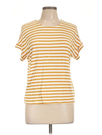 Pre-owned Green Envelope Short Sleeve T-shirt In Yellow
