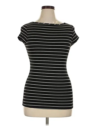 Pre-owned Green Envelope Short Sleeve Turtleneck In Black