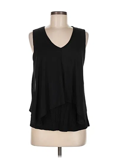Pre-owned Green Envelope Sleeveless Blouse In Black