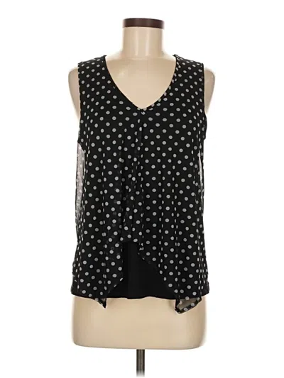 Pre-owned Green Envelope Sleeveless Blouse In Black