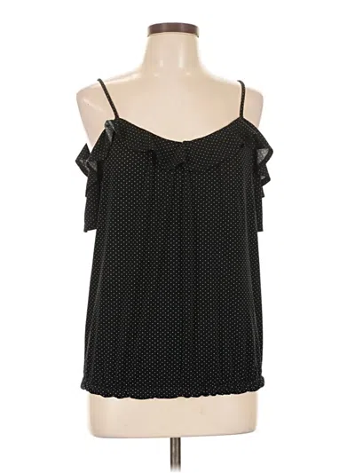 Pre-owned Green Envelope Sleeveless Blouse In Black