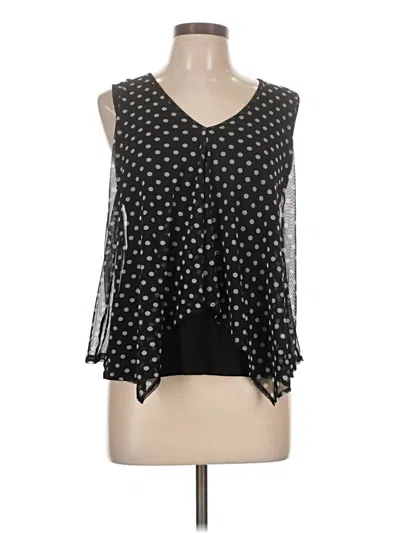 Pre-owned Green Envelope Sleeveless Blouse In Black