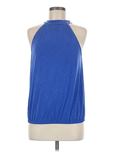 Pre-owned Green Envelope Sleeveless Blouse In Blue