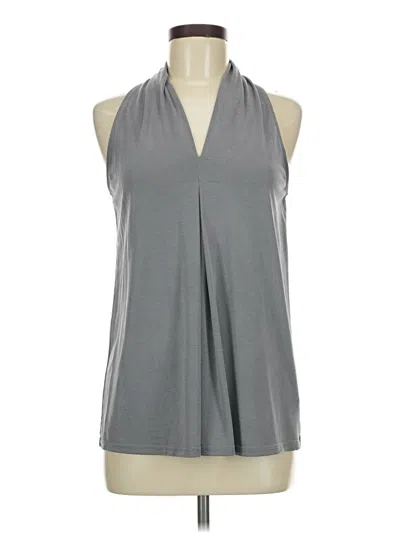 Pre-owned Green Envelope Sleeveless Blouse In Gray