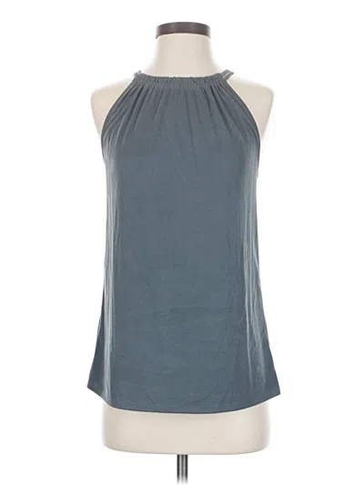 Pre-owned Green Envelope Sleeveless Blouse In Gray