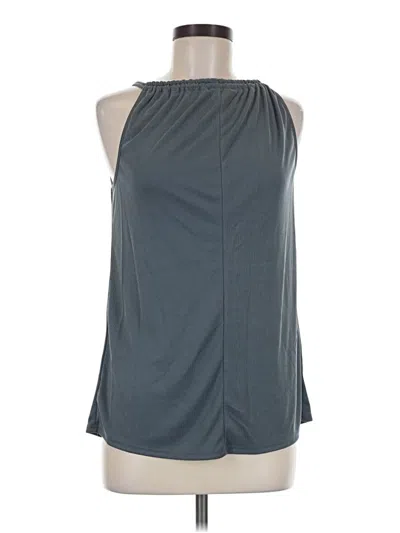 Pre-owned Green Envelope Sleeveless Blouse In Gray