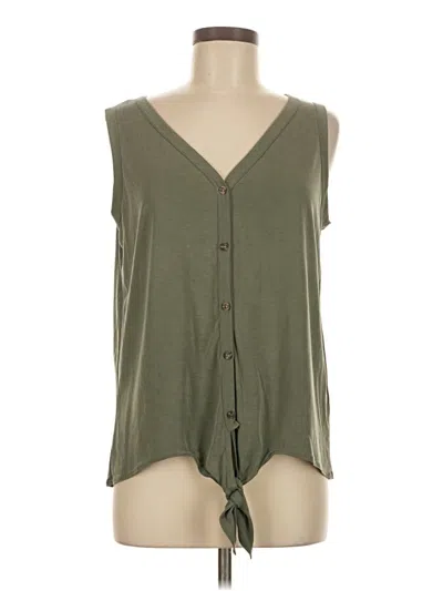 Pre-owned Green Envelope Sleeveless Blouse In Green