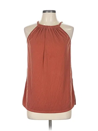 Pre-owned Green Envelope Sleeveless Blouse In Orange