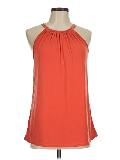 Pre-owned Green Envelope Sleeveless Blouse In Orange