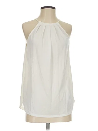 Pre-owned Green Envelope Sleeveless Blouse In White