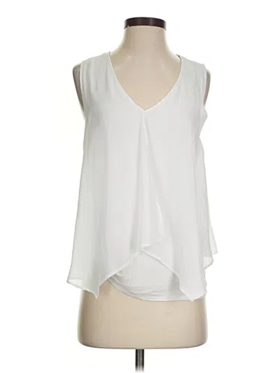 Pre-owned Green Envelope Sleeveless Blouse In White