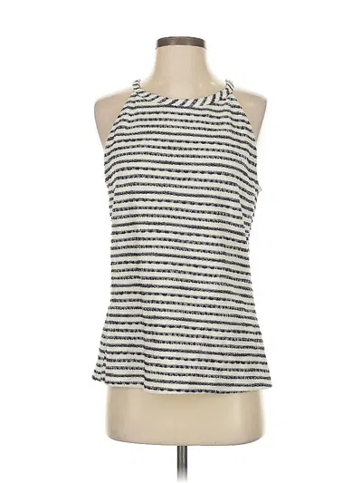 Pre-owned Green Envelope Sleeveless Top Silver Halter Neckline Tops