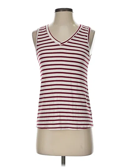 Pre-owned Green Envelope Tank Top Burgundy V-neck Tops