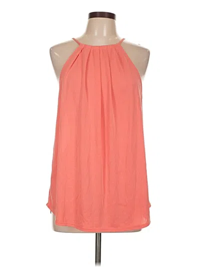 Pre-owned Green Envelope Tank Top Orange Halter Neckline Tops