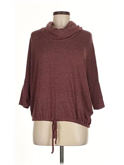 Pre-owned Green Envelope Turtleneck Sweater In Burgundy