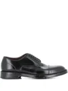 Green George 7084 Cap-toe Derby Shoes In Black