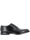 Green George Cap-toe Oxford Shoes In Black