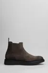 GREEN GEORGE COMBAT BOOTS IN BROWN SUEDE