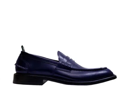 Green George Dark Blue Slip On Loafers