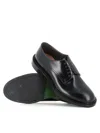 Green George Leather Derby Shoes In Black