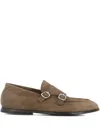Green George Double-buckle Loafers In Neutral