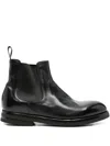 Green George Elasticated-panel Leather Chelsea Boots In Black