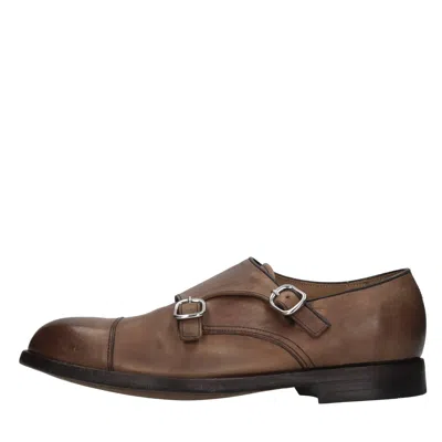 Green George Flat Shoes In Brown