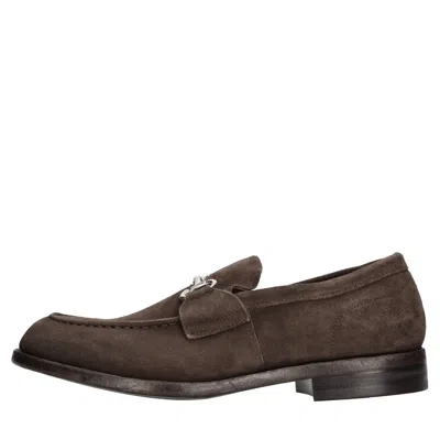 Green George Flat Shoes Brown In Marrone Scuri