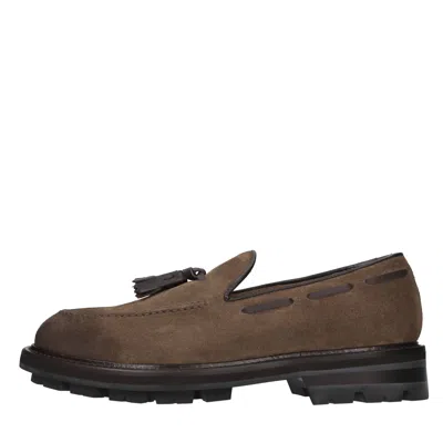 Green George Flat Shoes In Brown