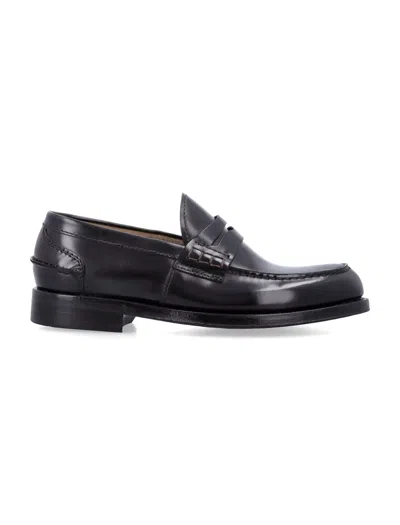 Green George Polished Leather Loafers