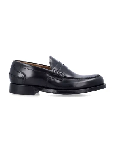 Green George Polished Leather Loafers
