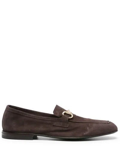 Green George Horsebit-detail Loafers In Brown