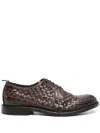 Green George Interwoven-design Derby Shoes In Brown