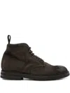 Green George Lace-up Suede Boots In Brown