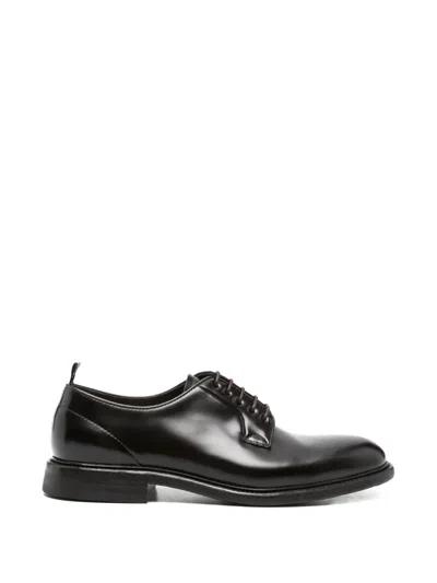 Green George Lace-up Derby Shoes In Brown