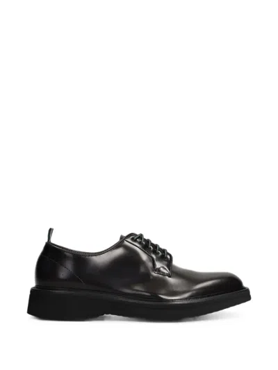 Green George Lace-up Derby Shoes In Brown