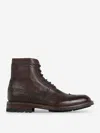 Green George Leather Brogue Ankle Boots In Brown