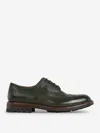 Green George Leather Brogue Shoes In Green