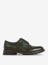 Green George Leather Brogue Shoes In Green