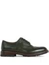 Green George Leather Brogues In Grün