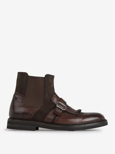 GREEN GEORGE GREEN GEORGE LEATHER BUCKLE ANKLE BOOTS