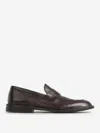 Green George Leather Dress Loafers In Black